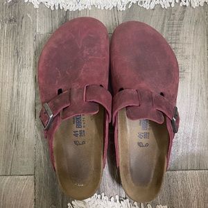 Birkenstock Boston Maroon/Red